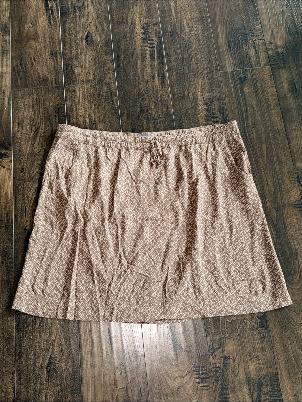 Eddie Bauer Drawstring Diamond Pattern Skirt